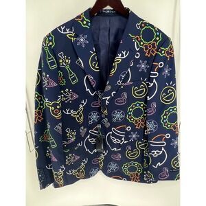 Braveman Men's Neon Holiday Blazer Jacket Size 42R 38W